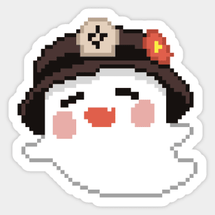 Genshin Impact Hu Tao Ghost Pixel Art Sticker